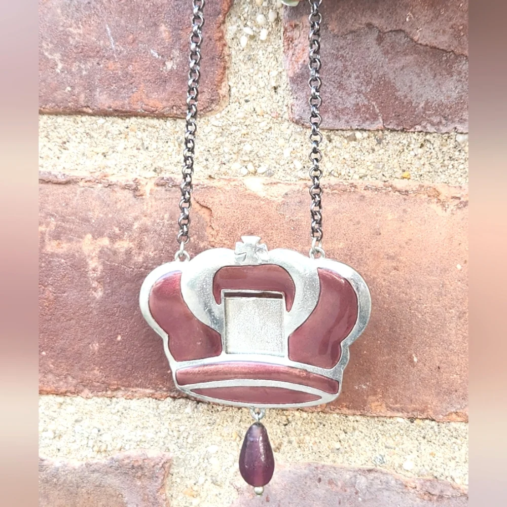 Anthropologie Enamel Crown Frame Ornament